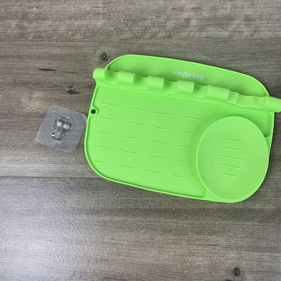 Silicone Utensil Rest Spoon Rest Heat-Resistant W/Drip Pad for Multiple Utensils - Picture 9 of 10